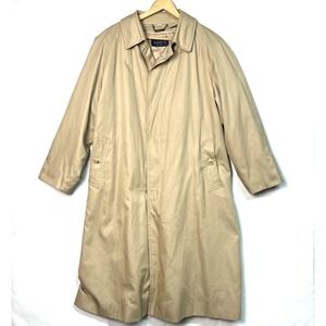 Sanyo Tokyo New York VTG Khaki Trenchcoat Jacket Size L Wool Lined‎